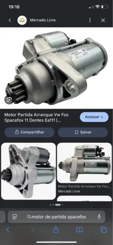 MOTOR DE PARTIDA SPACEFOX