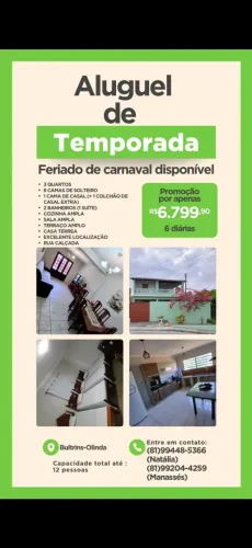 ALUGUEL TEMPORADA CARNAVAL 2027