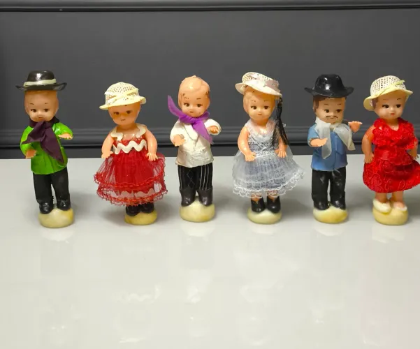 Raríssimo bonecos Plástico Bolha anos 60
