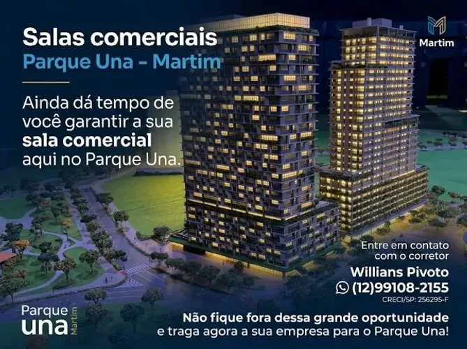 Salas Comerciais no Parque Una - Jardim Aquarius - SJCampos | Lançamento Exclusivo