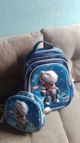 BOLSA + LANCHEIRA INFANTIL ( MENINO)