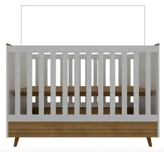 Berço 2 Em 1 Ternura Plus Branco Wood
