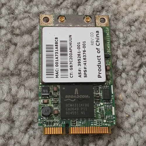 Placa de rede sem fio Wi-Fi Mini PCI Express. Notebook mais antigo. 