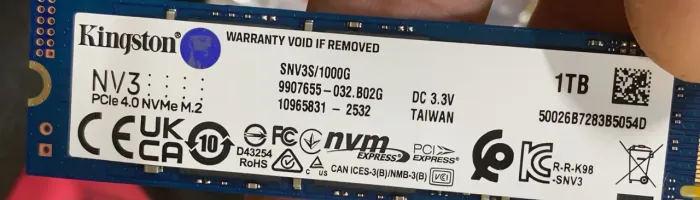 Ssd 1tb kingston nvme novo sem uso.