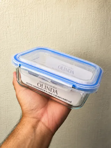 Pote Hermético de Vidro 640ml | Tampa com Trava |