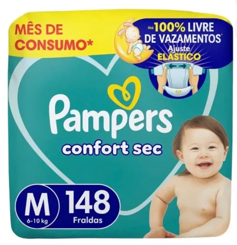 Fralda Pampers Confort Sec (possuo 3 pacotes lacrados)