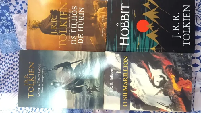 Livros Tolkien - Hobbit, Silmarillion, Filhos de Hurin e Contos Inacabados
