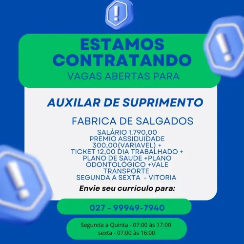 Auxiliar de Suprimentos 
