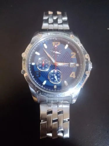 Relógio Magnum masculino cronógrafo azul MA32461