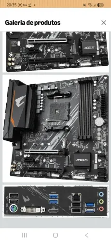 Placa mãe B550M Aorus Elite AM4 lacrada