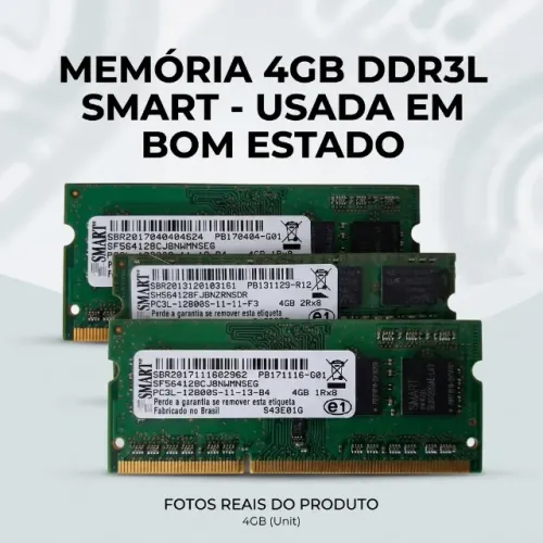 Memória para Notebook Smart 4GB DDR3L 1600MHz
