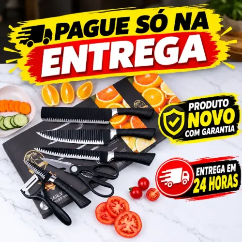 Facas Antiaderente Kit 6 Peças/Pague só na Entrega