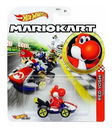 Hot Wheels Mario Kart Red Yoshi