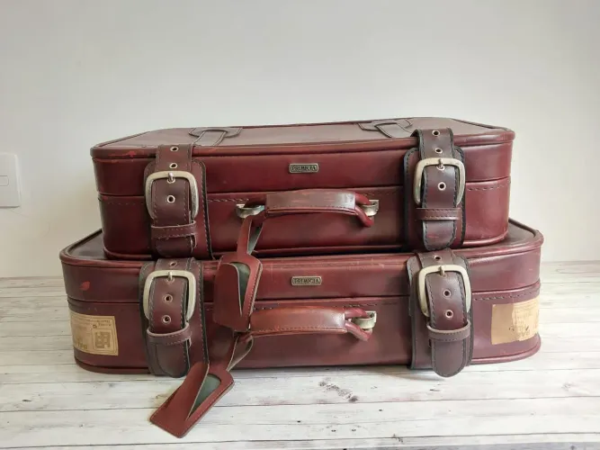 Conjunto 2 malas primícia vintage anos 70