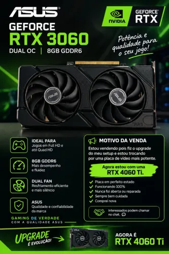 Placa de Video 8G RTX3060 ASUS