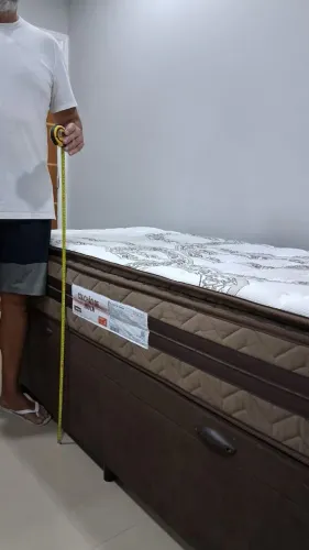 Cama box bau solteiro mais colchão de molas, padrão hotel semi novo!