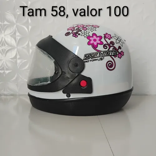 Capacete novo na caixa Sport Moto For Girls Tam 58