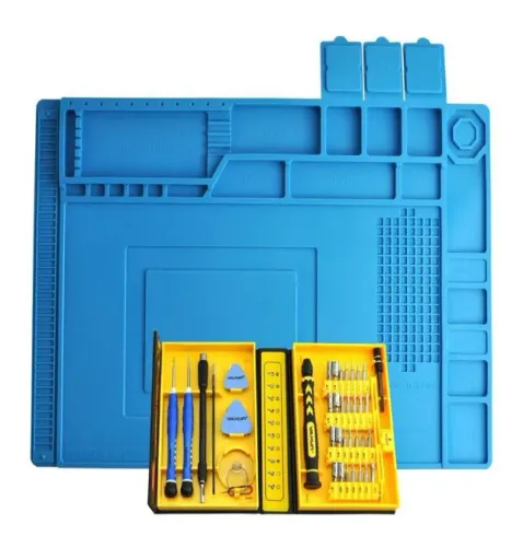 Manta Antiestatica Grande + Kit 38 Chave Manutenção Celular, Tablets e Notebooks