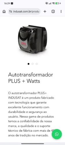 Autotransformador PLUS + Watts