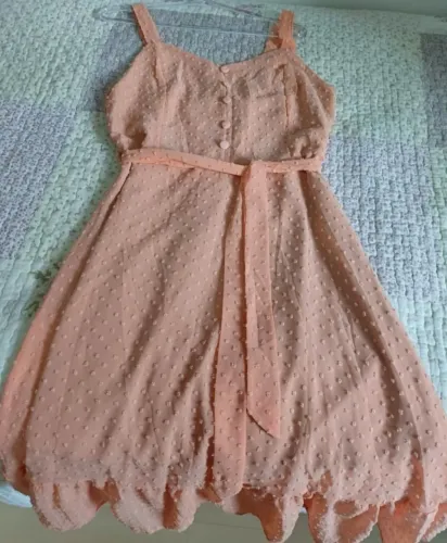 Vestido midi rosê