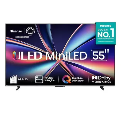 Smart TV 55? 4K UHD Hisense 55U6QV Mini LED 60Hz Vidaa Dolby Vision