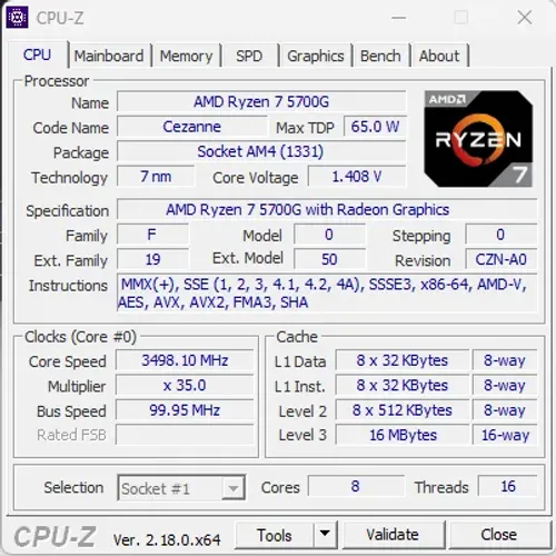 Processador AMD Ryzen 7 5700G