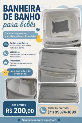 Banheiro, trocador com pés 