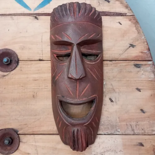 Máscara Decorativa em Madeira 25cm (Porto Rico)