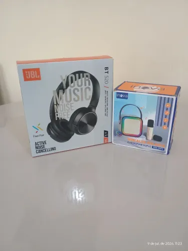 Vendo esse fone da JBL + Mini auto falante com 2 microfone mini da Inova.