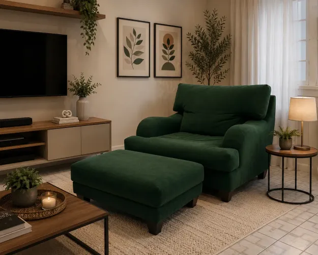 Poltrona oversized 2 lugares, importada e certificada nos EUA.