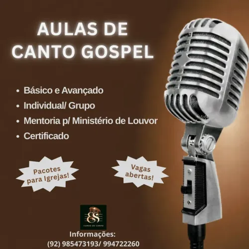 Aulas particulares de Canto Gospel