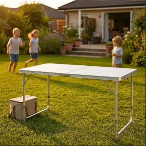 Mesa Dobrável 120X50CM Vira Maleta para Camping Praia