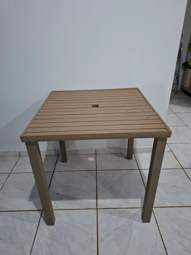 Mesa de Alumínio com 4 Cadeiras em Corda Náutica Área Externa