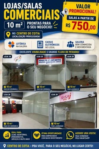 LOJAS SALAS COMERCIAL CENTRO COTIA