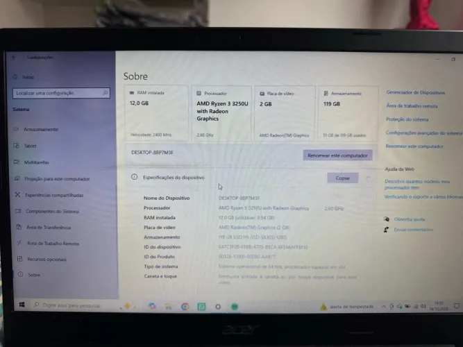 notebook acer aspire 3