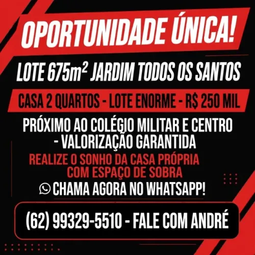EXCELENTE OPORTUNIDADE DE INVESTIMENTO EM SENADOR CANEDO