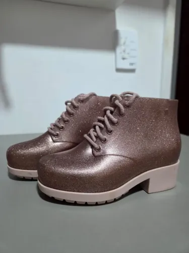 Bota Melissa Rosa com Glitter 