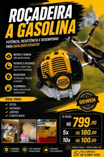 Roçadeira a gasolina.