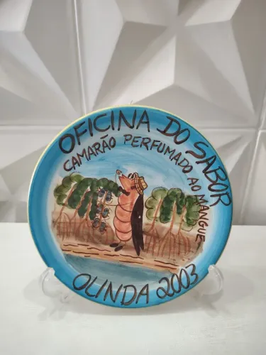 Prato da Boa Lembrança, Restaurante Oficina do Sabor, Olinda, Data de 2003, 26cm Diâmetro.