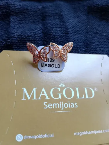 Brinco Borboleta Da magold