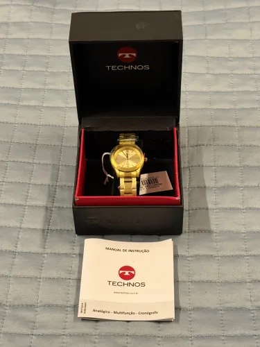Relógio Technos Feminino Dourado Original - Novo com Etiqueta
