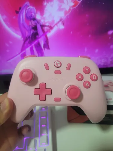 ? Controle Sem Fio GameSir Nova Lite Rosa (Hall Effect Anti-Drift) - Novo