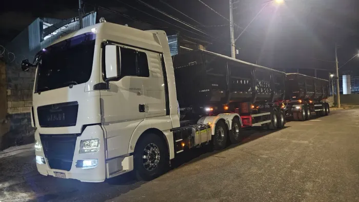 Conjunto man tgx 2020 e rodocaçamba 23/24