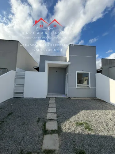 Casa 2/4 com Terreno excedente, posição Norte, Bairro papagaio
