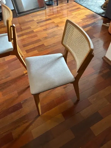 6 Cadeiras de Jantar Palhinha Ares - Conjunto Completo