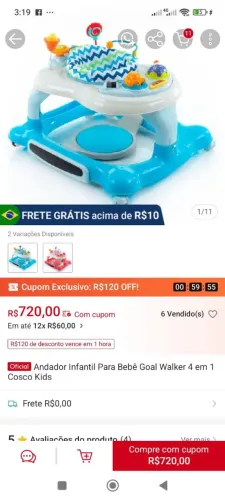 vendo andar marcar cosco 2 meses de uso