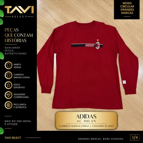 Camiseta Adidas AC Milan Manga Longa