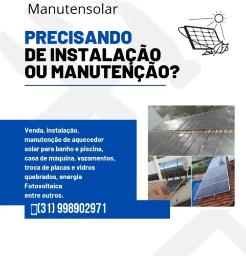 Manutensolar, Solução em aquecimento de água.  