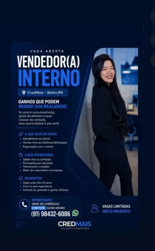 Vaga para vendedor