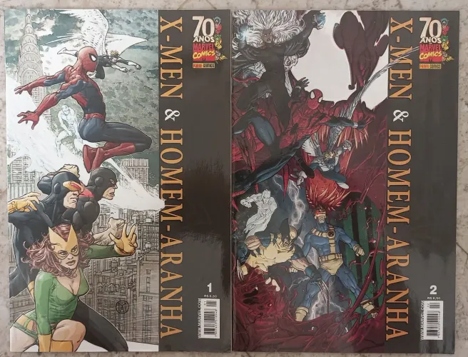 X-Men & Homem-Aranha Minissérie Completa # 1 e 2 da Editora Panini